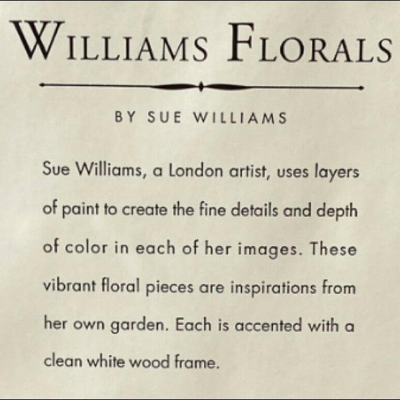2 Daisy/Floral Prints with White Frames Artist Sue Williams - Picture 5 of 5